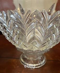 Vintage The Jeannette Glass Co Feather Crystal PunchBowl 39 Piece Set EUC