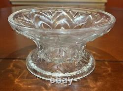 Vintage The Jeannette Glass Co Feather Crystal PunchBowl 39 Piece Set EUC