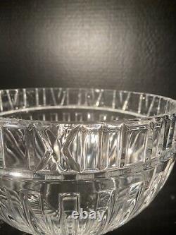 Vintage Tiffany & Co Crystal Atlas Punch Bowl 10 Diameter With Roman Numerals