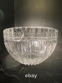 Vintage Tiffany & Co Crystal Atlas Punch Bowl 10 Diameter With Roman Numerals