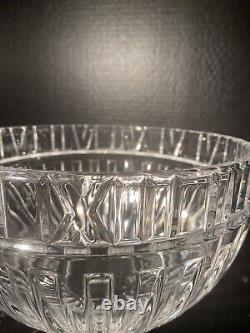 Vintage Tiffany & Co Crystal Atlas Punch Bowl Diameter With Roman Numerals 10