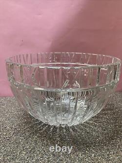 Vintage Tiffany & Co Crystal Atlas Punch Bowl With Roman Numerals