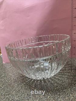 Vintage Tiffany & Co Crystal Atlas Punch Bowl With Roman Numerals