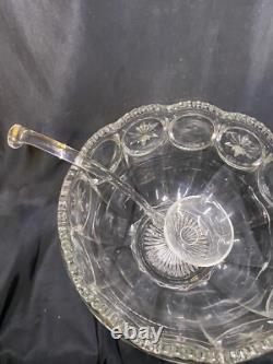 Vintage Tiffin Franciscan Moon And Stars Punch Bowl Set With 12 Cups