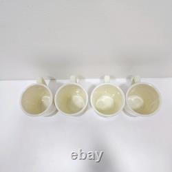 Vintage Tom & Jerry Custard Glass McKee Punch Bowl Set & 12 Mugs Glows
