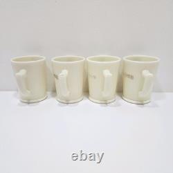 Vintage Tom & Jerry Custard Glass McKee Punch Bowl Set & 12 Mugs Glows