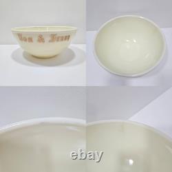 Vintage Tom & Jerry Custard Glass McKee Punch Bowl Set & 12 Mugs Glows