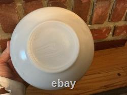 Vintage Tom Jerry Glass Ski Skier Punch Bowl Set Bowl 6 Mugs Cups Hazel Atlas