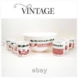 Vintage Tom & Jerry Punch Bowl with 6 Cups Mid Century Punch Bowl Set Vintage To
