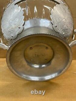 Vintage Trade Continental Mark #620 Hammered Aluminum Punch Bowl WithGlass Inset