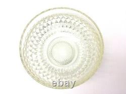 Vintage Used Clear Pressed Glass Spiked Design Large Serving Punch Bowl