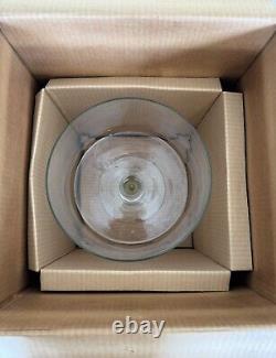 Vintage West Virginia Glass COMPLETE 14pc Punch Bowl Set Bowl, 12 Cups Ladle NEW