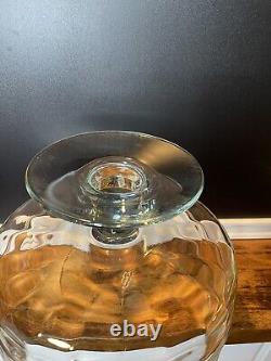 Vintage West Virginia Glass Specialty Co. Bamboo Pattern Crystal Punch Bowl