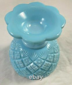 Vintage Westmoreland Blue Milk Glass Miniature Punch Bowl Set ACTUALLY RARE 7 pc