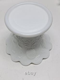 Vintage Westmoreland Milk Glass Grape Punch Bowl and 12 Cups With Ladle & Hooks