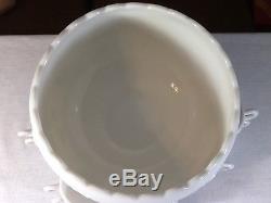 Vintage Westmoreland Milk Glass Punch Bowl Set with 10 Cups and Ladle