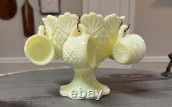 Vintage Westmoreland Thumbelina Custard Glass? Childs Punch Bowl Set