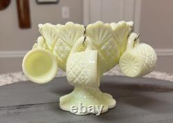 Vintage Westmoreland Thumbelina Custard Glass? Childs Punch Bowl Set