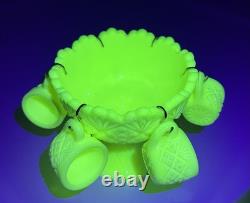 Vintage Westmoreland Thumbelina Custard Glass? Childs Punch Bowl Set