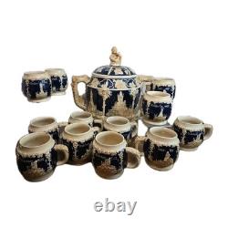 Vintage Wick-Werke WW West Germany Punch Bowl Set