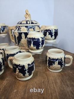 Vintage Wick-Werke WW West Germany Punch Bowl Set