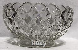 Vintage Williamsburg by Tiffin-Franciscan Diamond Design Large Heavy Punch Bowl