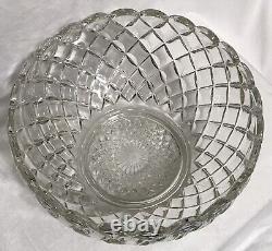 Vintage Williamsburg by Tiffin-Franciscan Diamond Design Large Heavy Punch Bowl