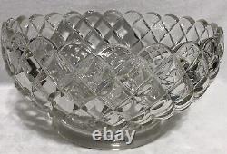 Vintage Williamsburg by Tiffin-Franciscan Diamond Design Large Heavy Punch Bowl