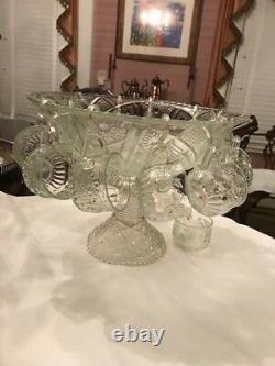 Vintage glass punch bowl