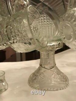 Vintage glass punch bowl