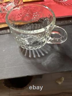 Vintage glass punch bowl