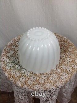 Vintage milk glass punch bowl set