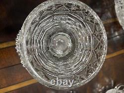Vintage punch bowl set cut glass
