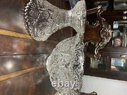 Vintage punch bowl set cut glass