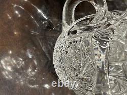 Vintage punch bowl set cut glass