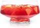 Viski Footed Glass Punch Bowl, Heavy Base Large Punch Bowl with Angled Design, P