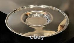 Vitreon Queens Lusterware Silver Rim Punch Bowl 12 Glasses Tray Ladle Set
