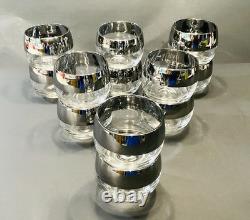 Vitreon Queens Lusterware Silver Rim Punch Bowl 12 Glasses Tray Ladle Set