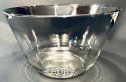 Vitreon Queens Lusterware Silver Rim Punch Bowl 12 Glasses Tray Ladle Set
