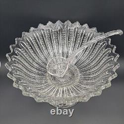 Vtg Duncan Miller #42 Mardis Gras Punch Bowl with Original Glass Ladle