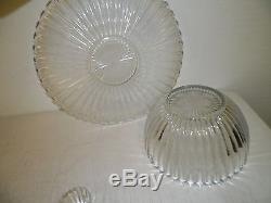 Vtg Elegant Heisey Glass Punch Bowl Under Plate Platter 10 Cups & Ladle 12 Euc
