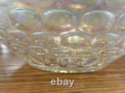 Vtg Federal Glass Iridescent Punch Bowl Set Shower Wedding Birthday Anniversary