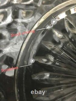 Vtg Fostoria American Clear Glass 14'' Punch Bowl w Flared Vase Pedestal Stand