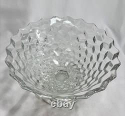 Vtg Fostoria American Tom & Jerry Punch Footed Bowl 12 Cube Cubist FREE SHIP