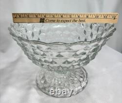 Vtg Fostoria American Tom & Jerry Punch Footed Bowl 12 Cube Cubist FREE SHIP