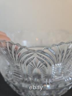 Vtg Godinger Large Heavy Crystal Cut Pedestal Punch Compote Centerpce Bowl 12T