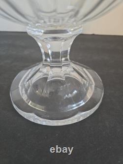 Vtg Godinger Large Heavy Crystal Cut Pedestal Punch Compote Centerpce Bowl 12T