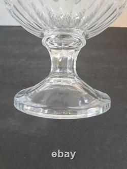 Vtg Godinger Large Heavy Crystal Cut Pedestal Punch Compote Centerpce Bowl 12T