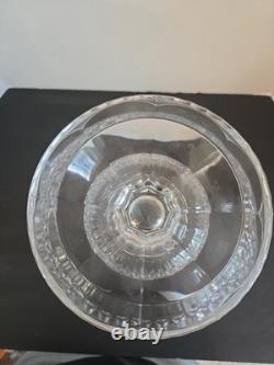 Vtg Godinger Large Heavy Crystal Cut Pedestal Punch Compote Centerpce Bowl 12T