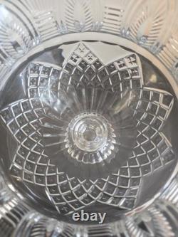 Vtg Godinger Large Heavy Crystal Cut Pedestal Punch Compote Centerpce Bowl 12T